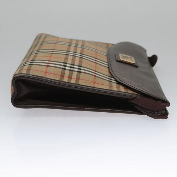Burberry Nova Check Beige Canvas Clutch Bag (Pre-Owned) - Picture 3 of 16